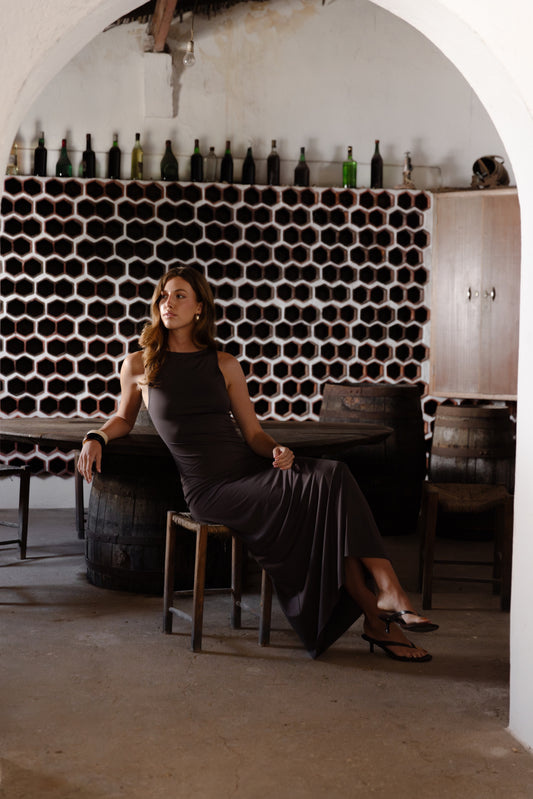 The bamboo maxi dress - brown