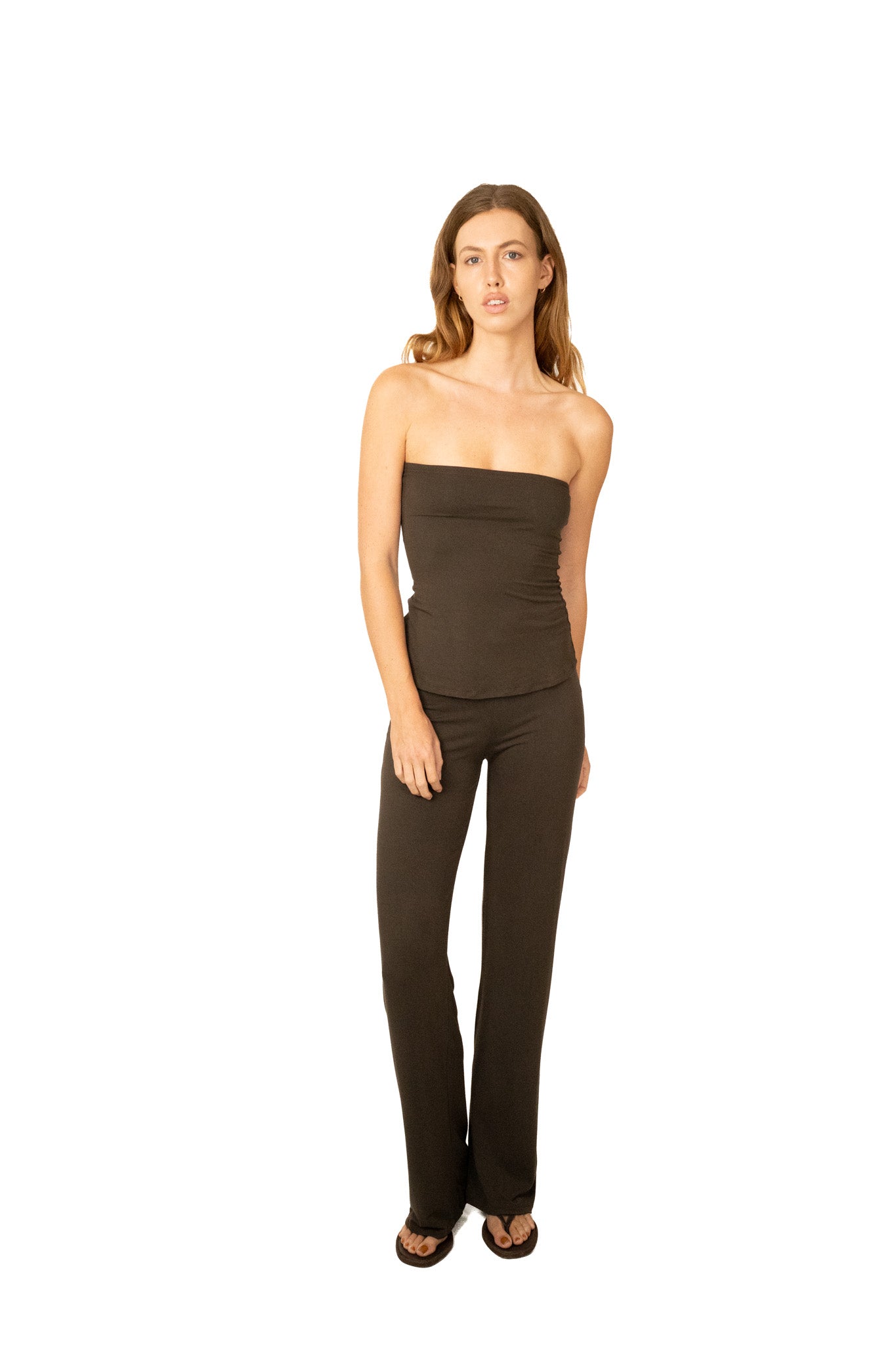 The bamboo strapless top - brown