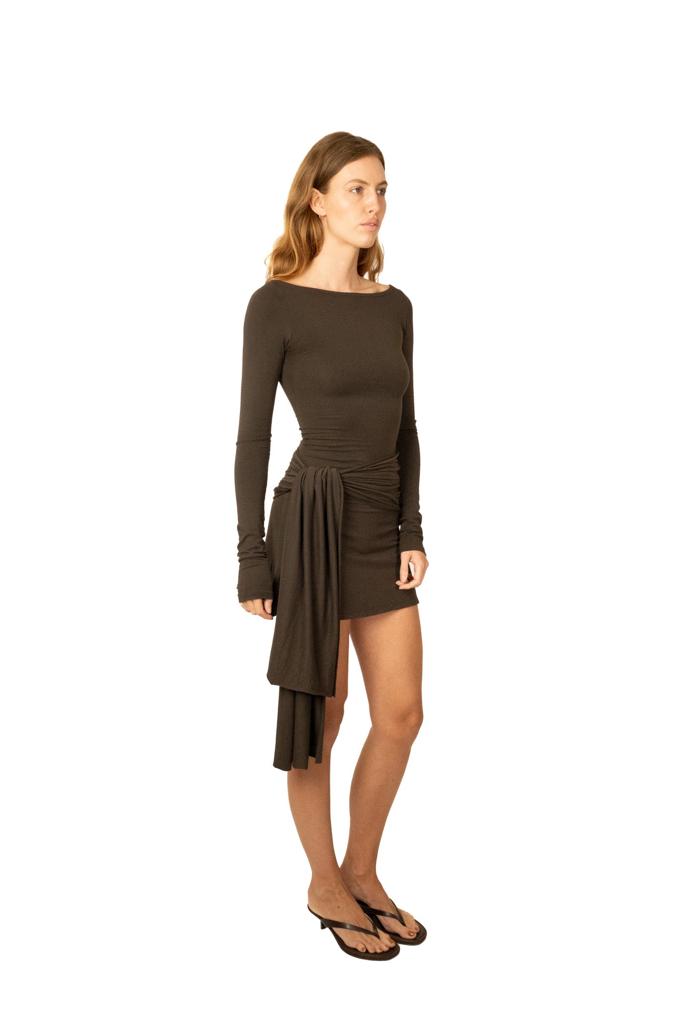 The bamboo longsleeve top - brown