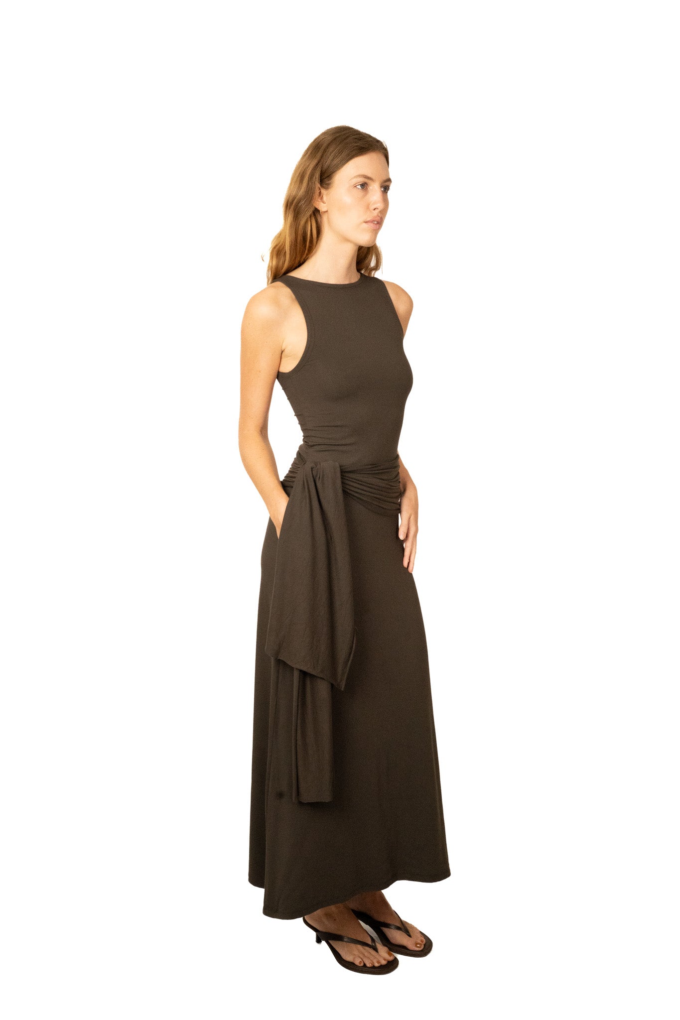 The bamboo maxi dress - brown