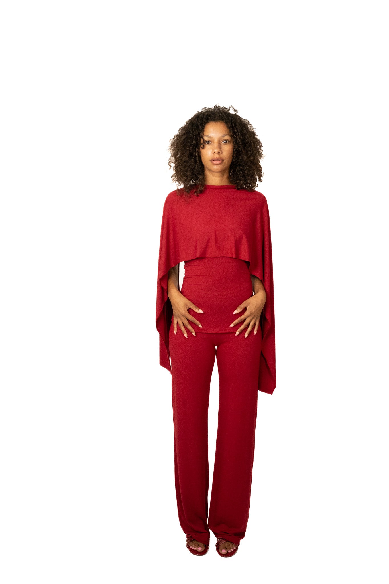 The bamboo strapless top - red