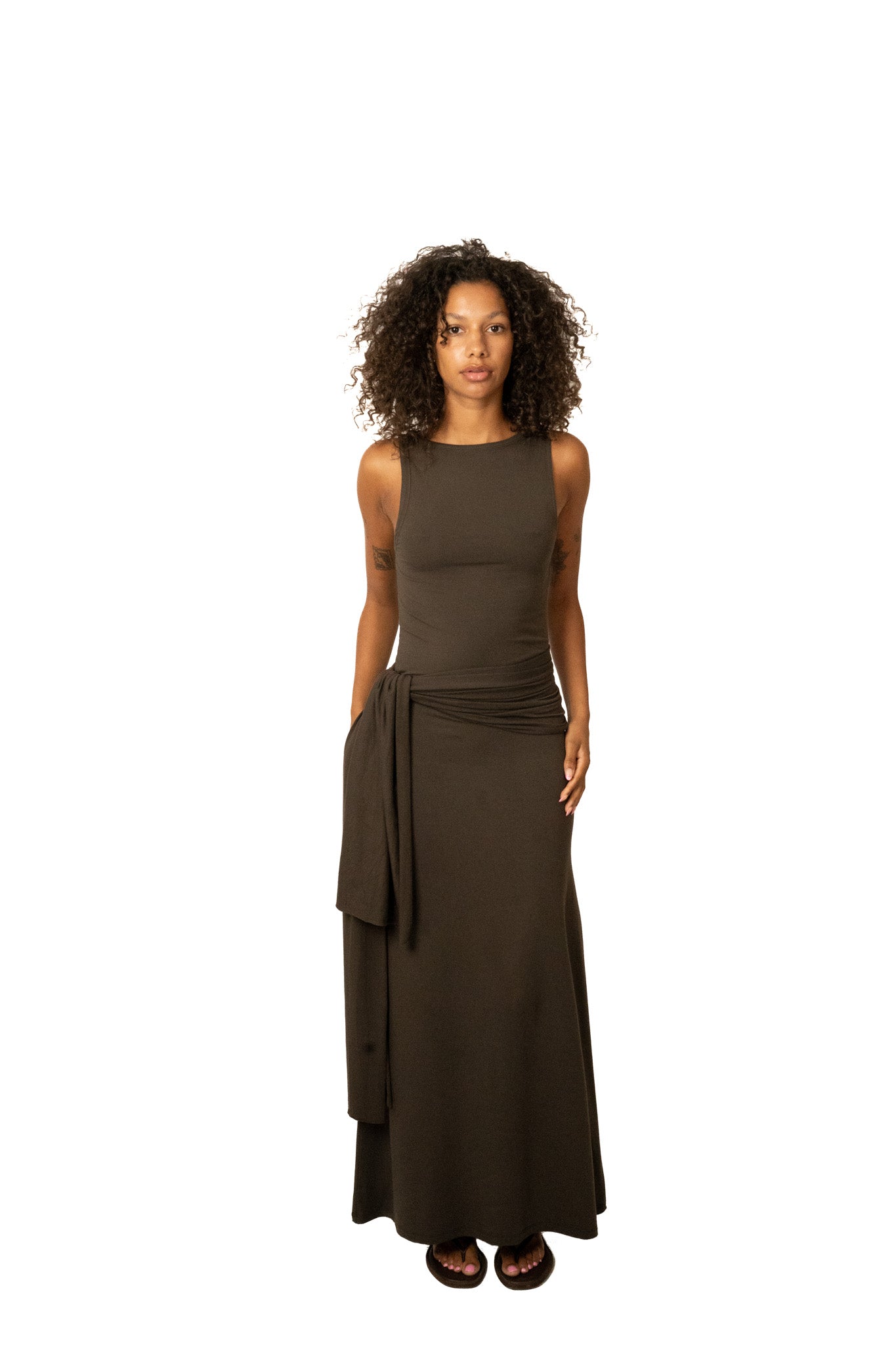 The bamboo maxi dress - brown