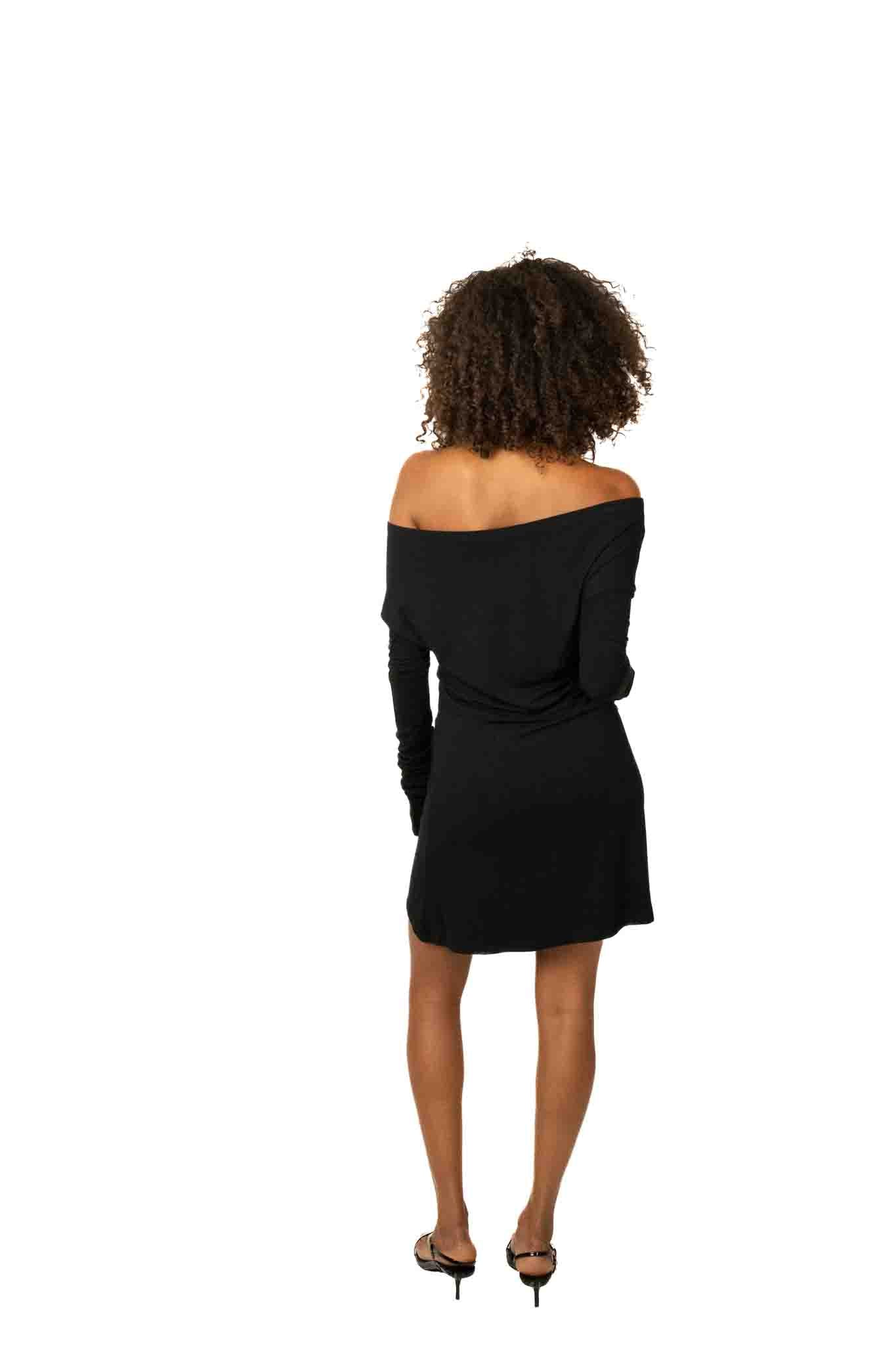 The bamboo balloon dress - black