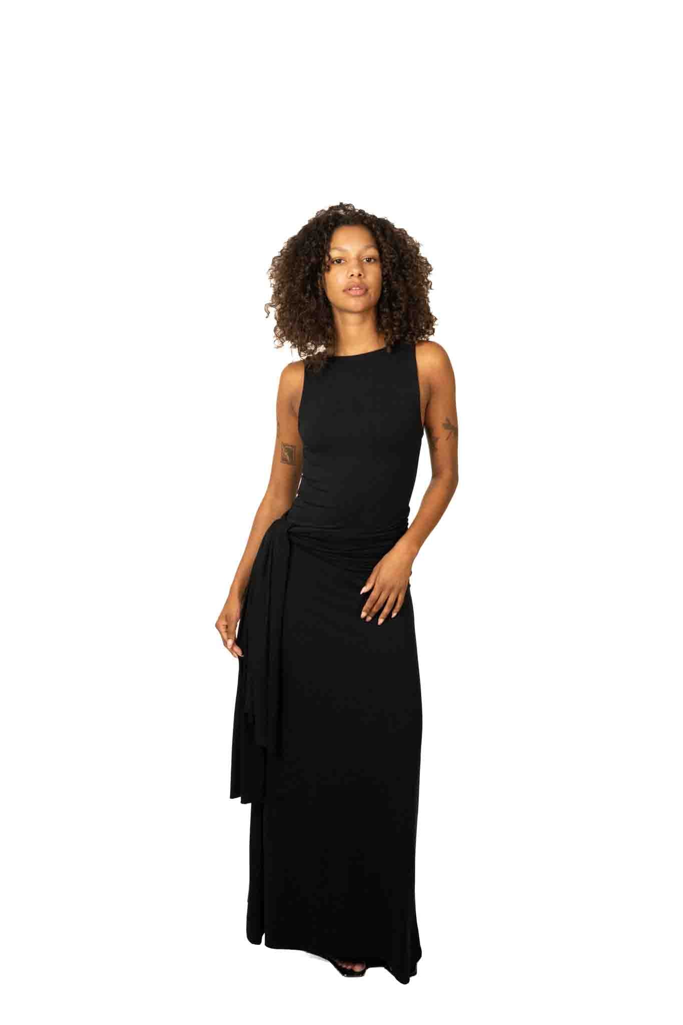 The bamboo maxi dress - black