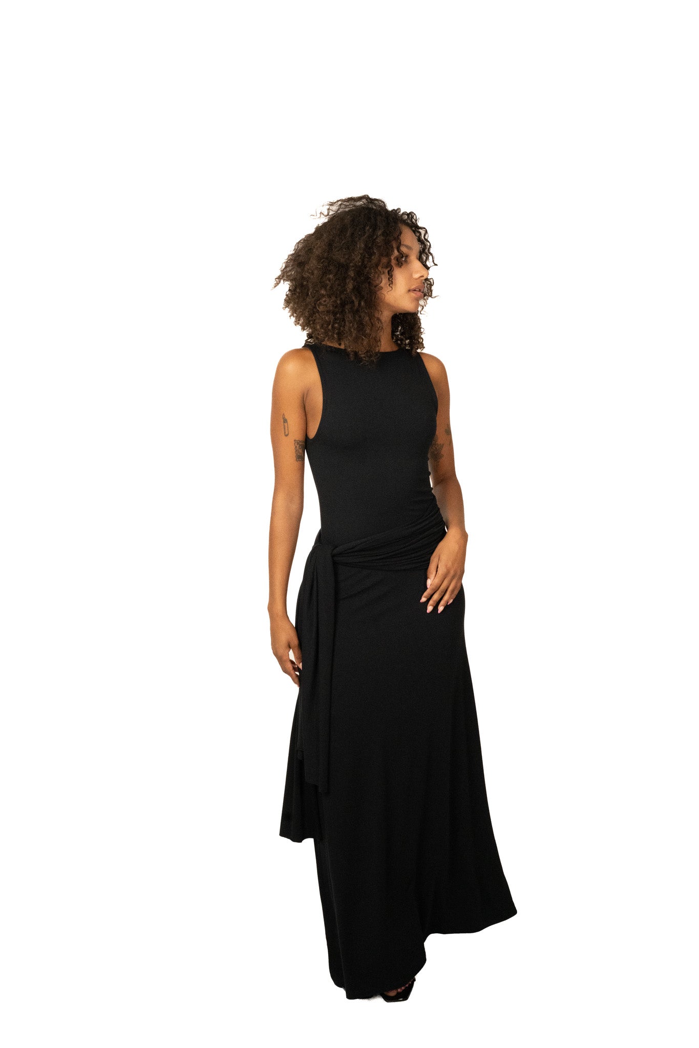 The bamboo maxi dress - black