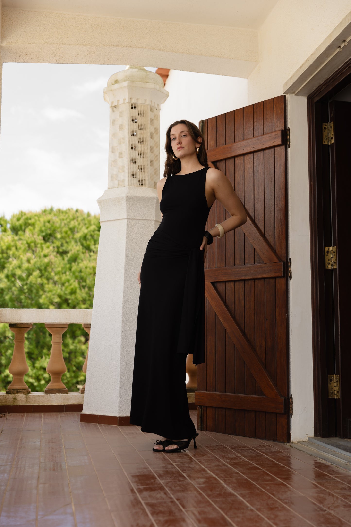The bamboo maxi dress - black