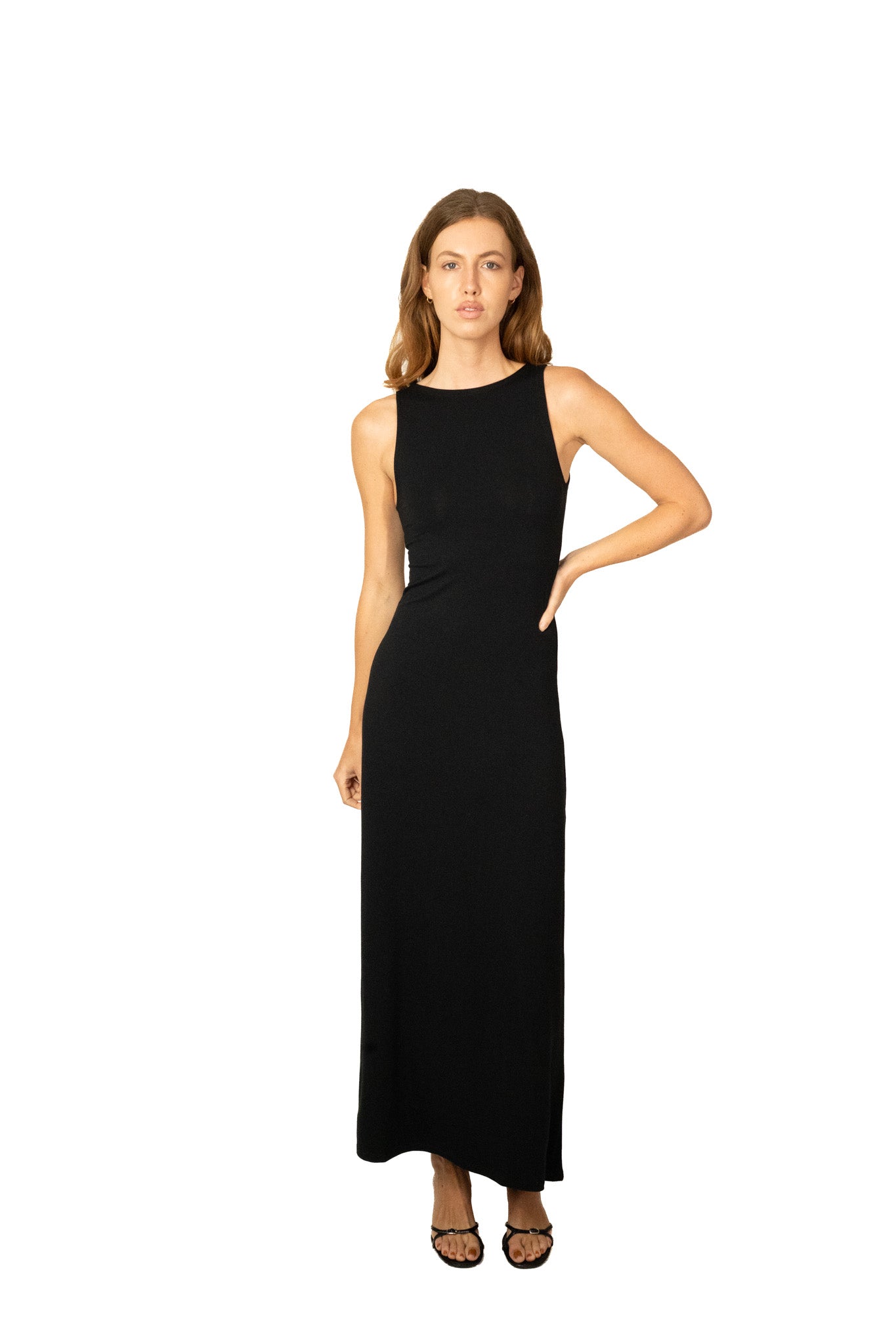 The bamboo maxi dress - black