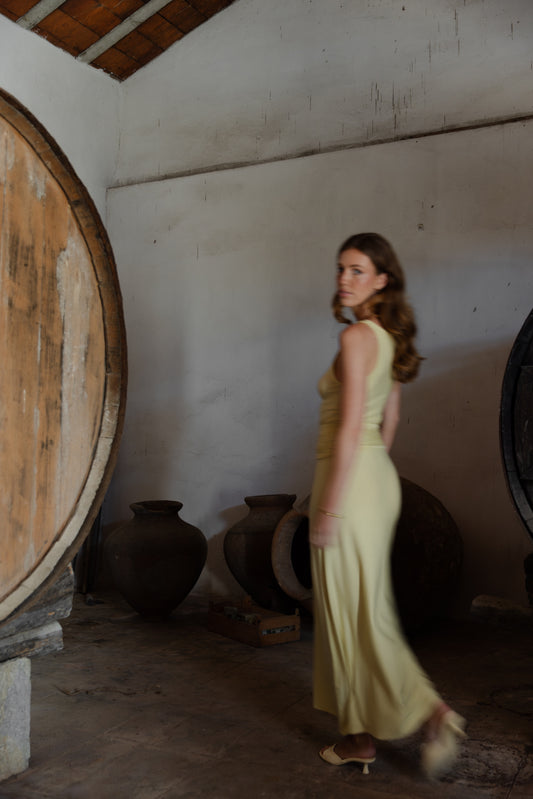 The bamboo maxi dress - butter yellow