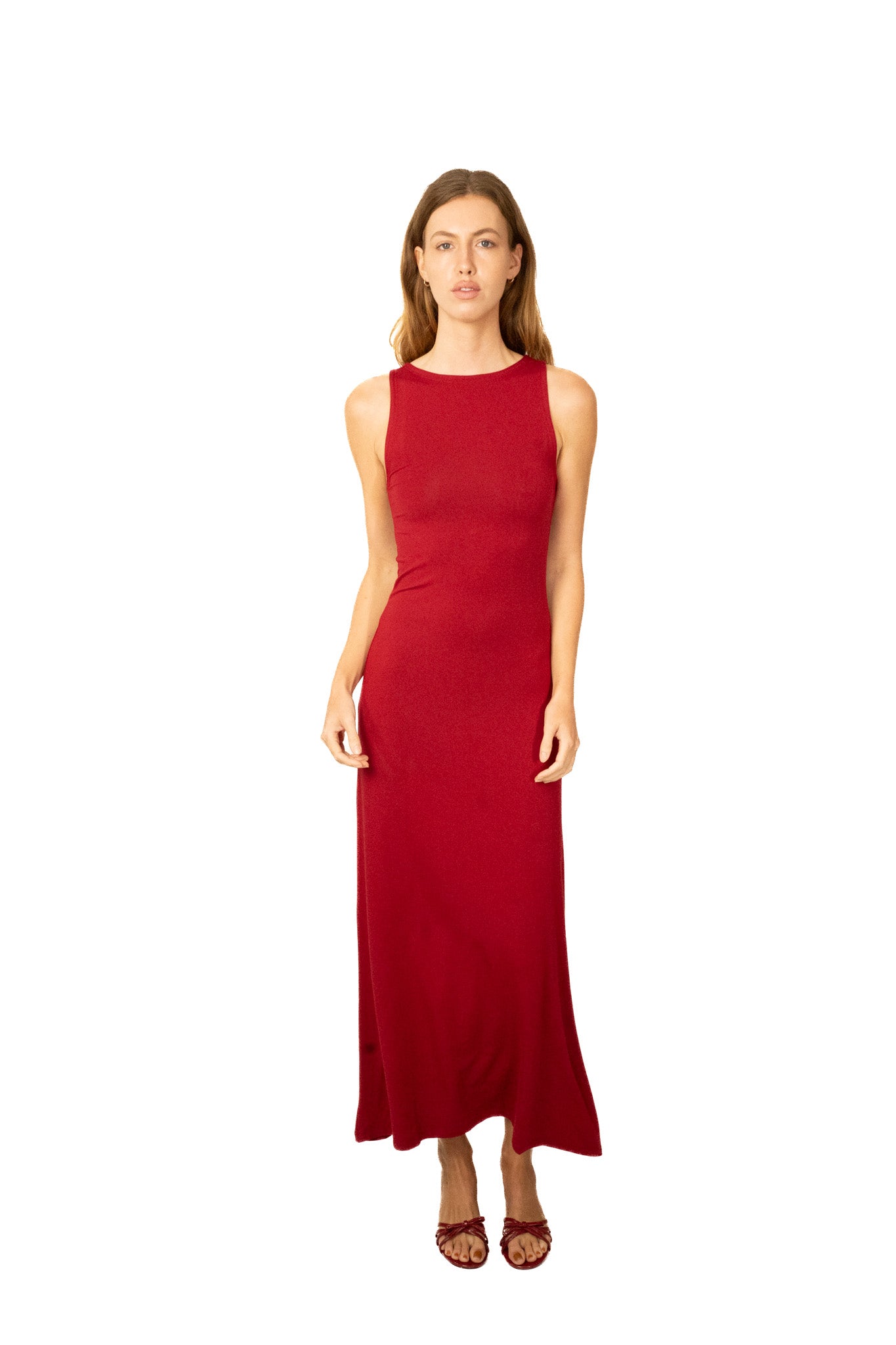 The bamboo maxi dress - red