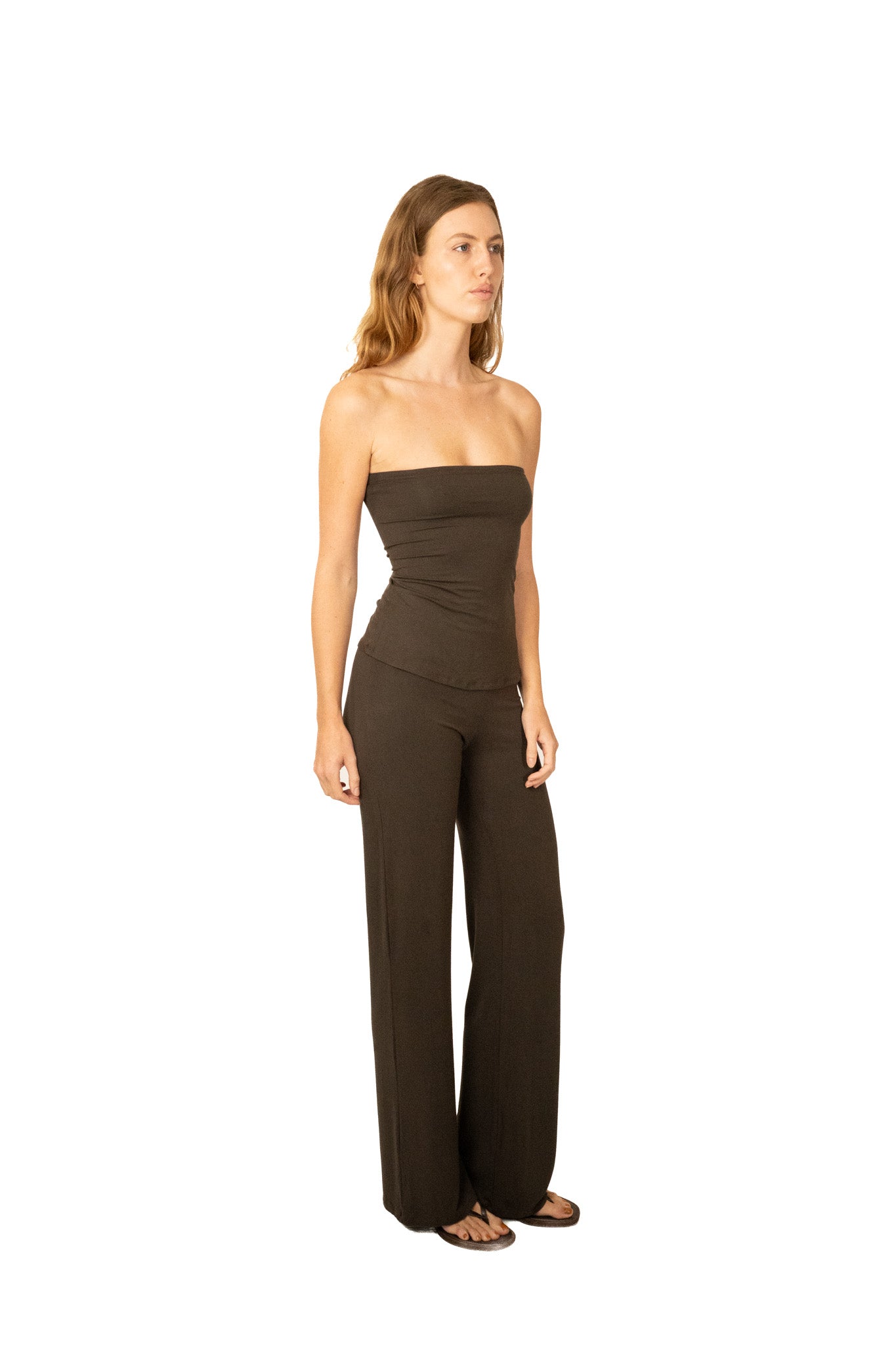 The bamboo strapless top - brown