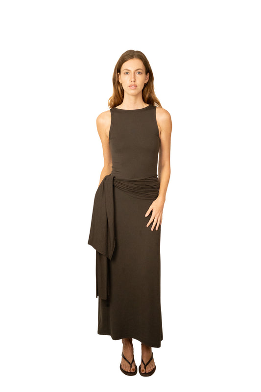 The bamboo maxi dress - brown