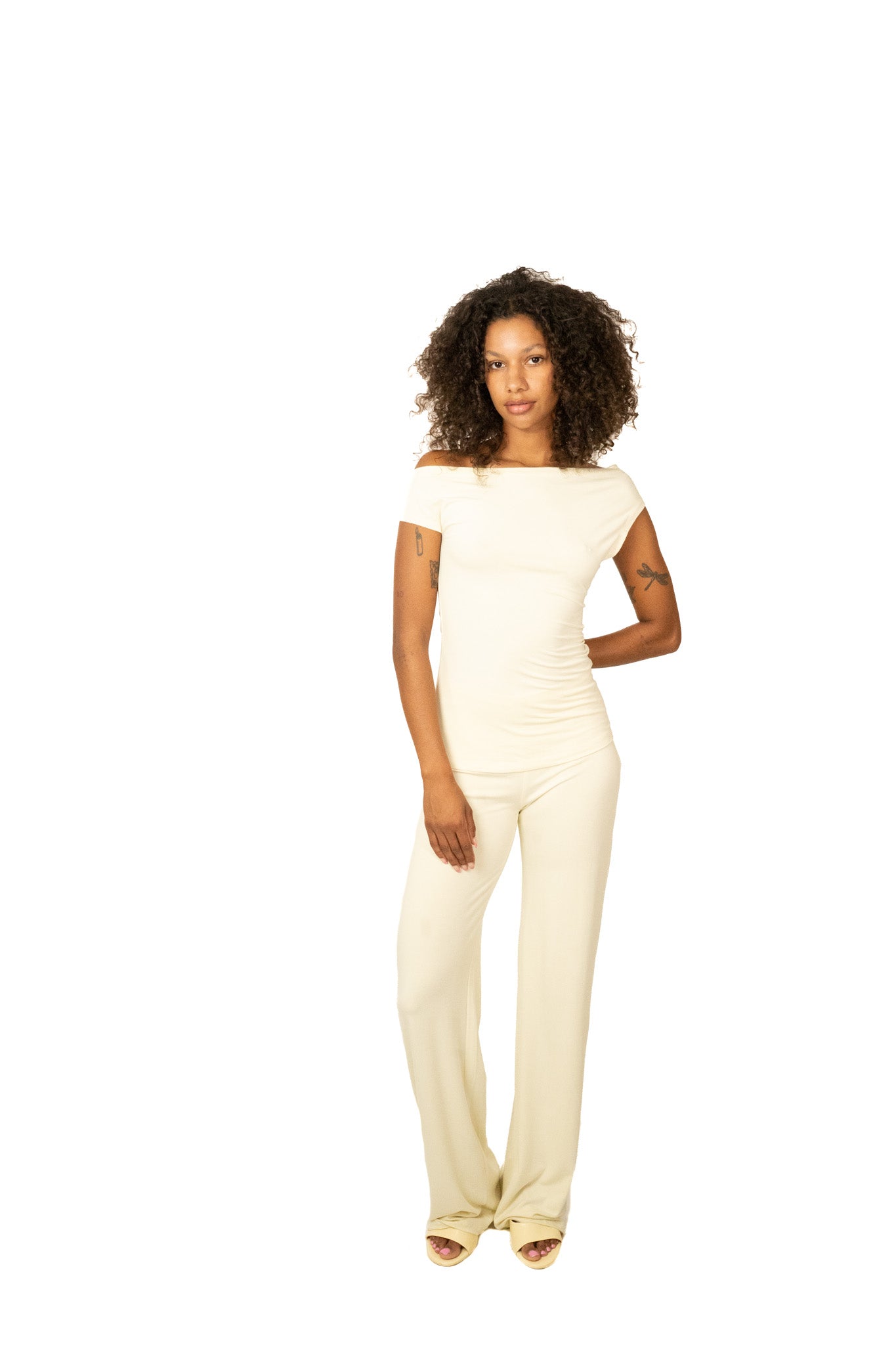 The bamboo pants - butter yellow