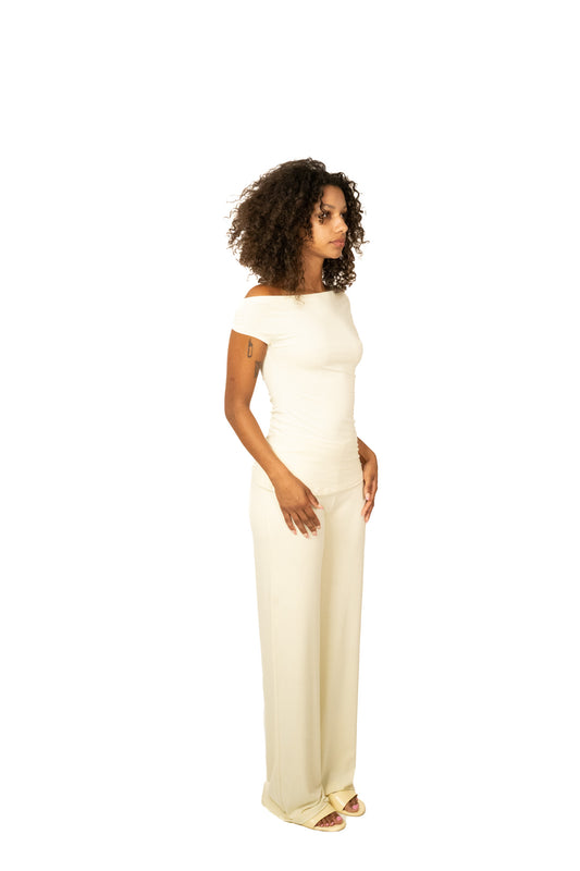 The bamboo pants - butter yellow