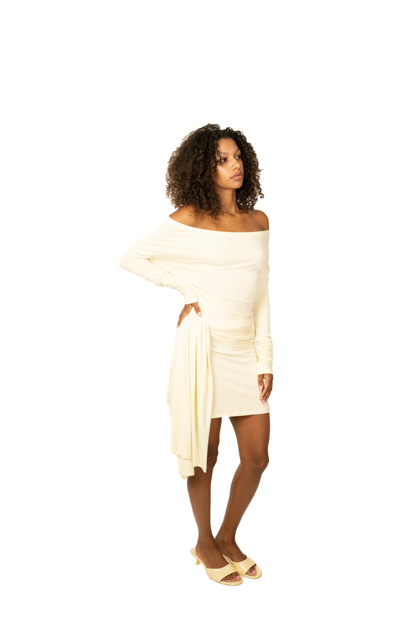 The bamboo balloon dress - butter yellow