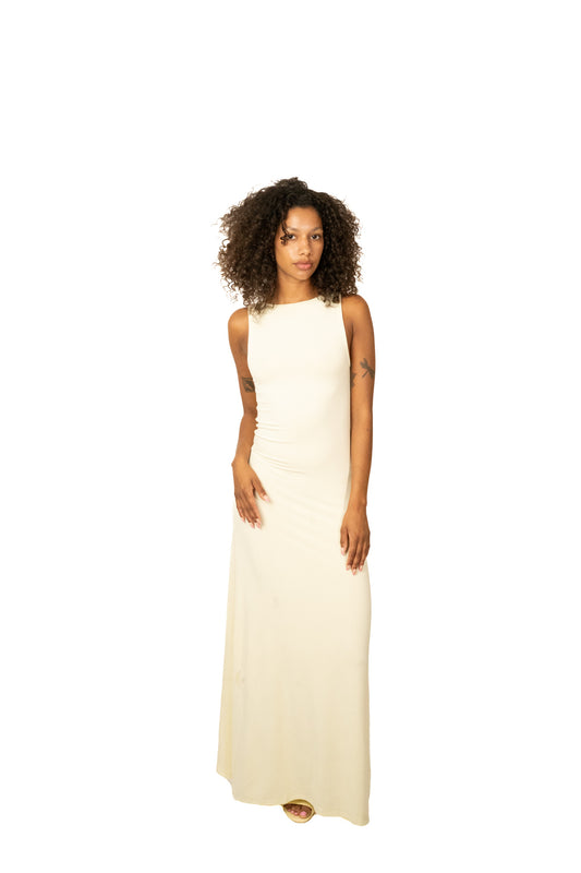 The bamboo maxi dress - butter yellow
