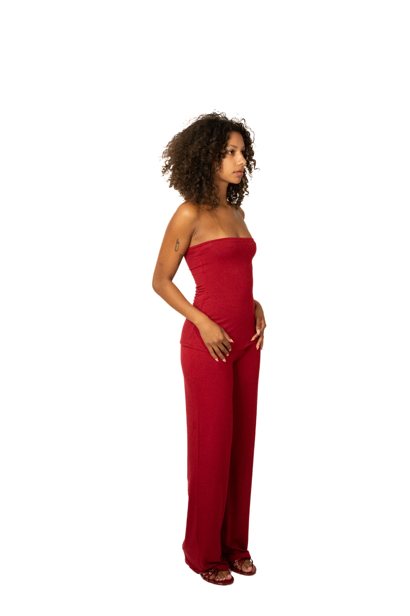 The bamboo pants - red