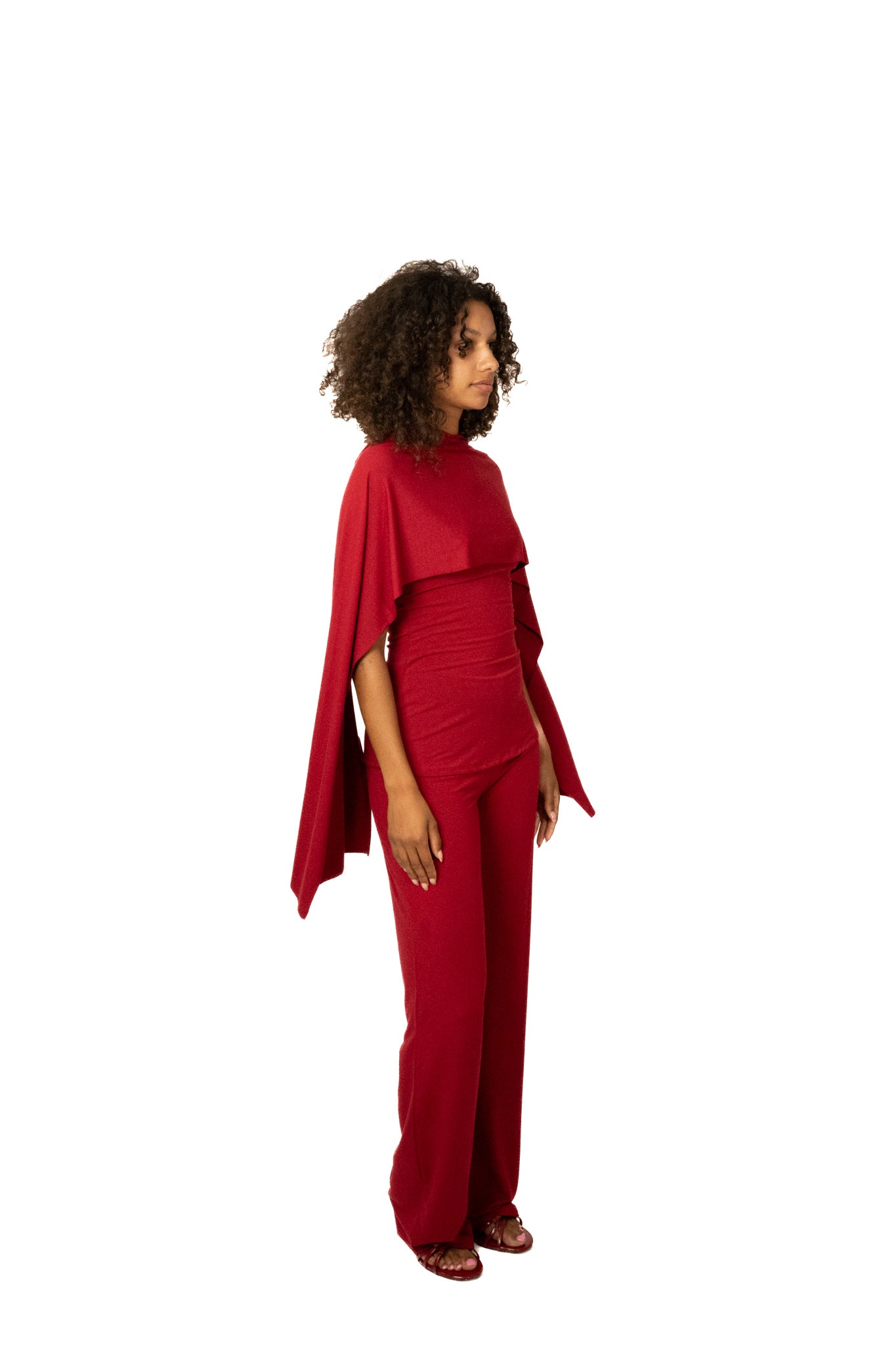 The bamboo strapless top - red