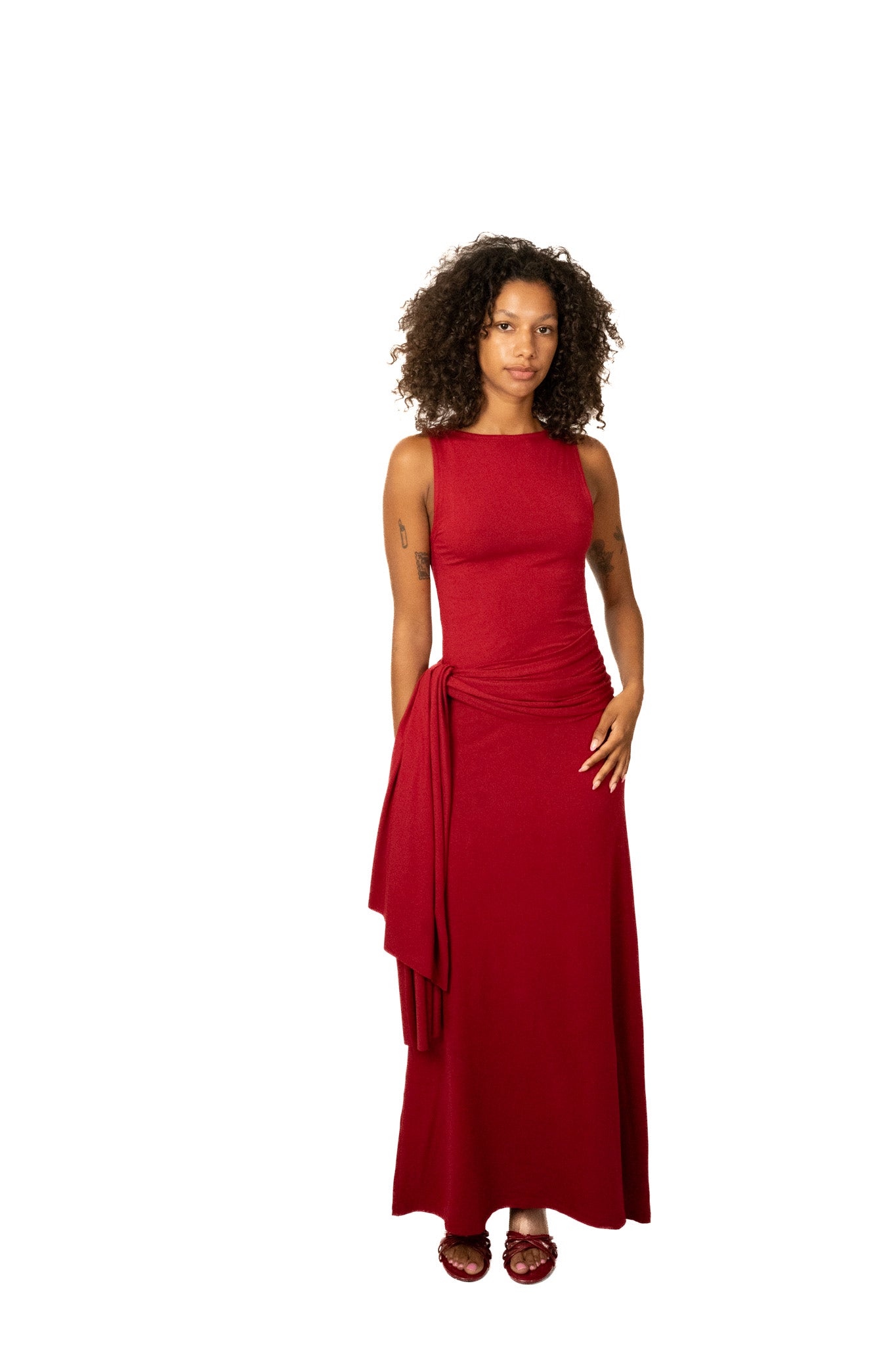 The bamboo maxi dress - red