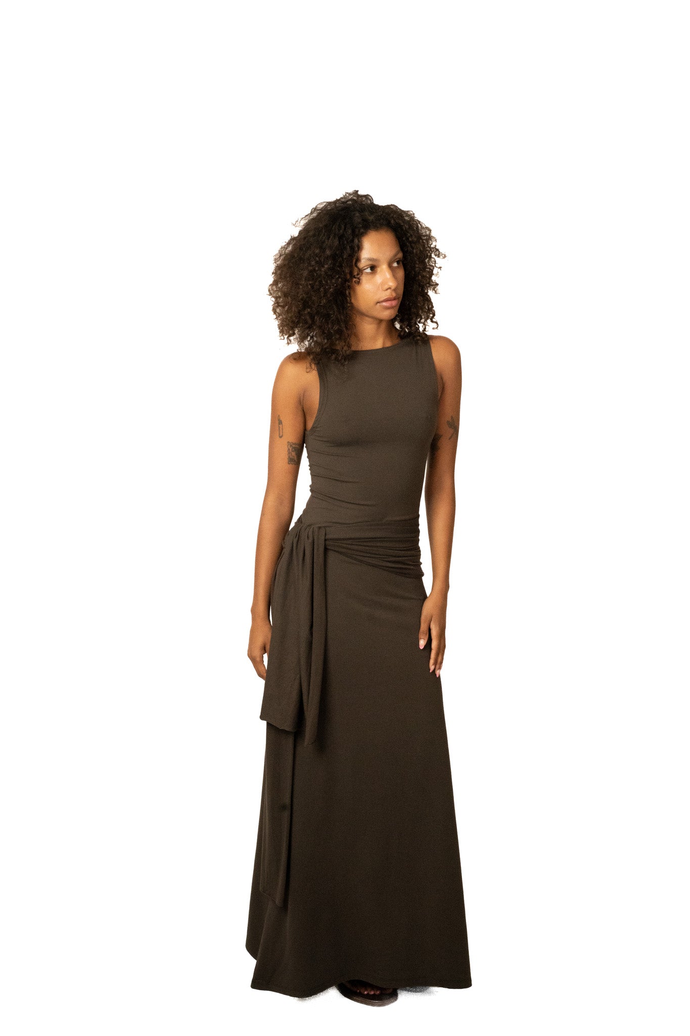 The bamboo maxi dress - brown
