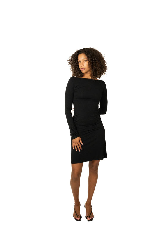 The bamboo midi skirt - black