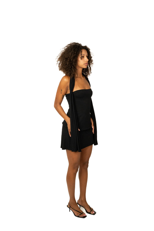 The bamboo scarf small - black