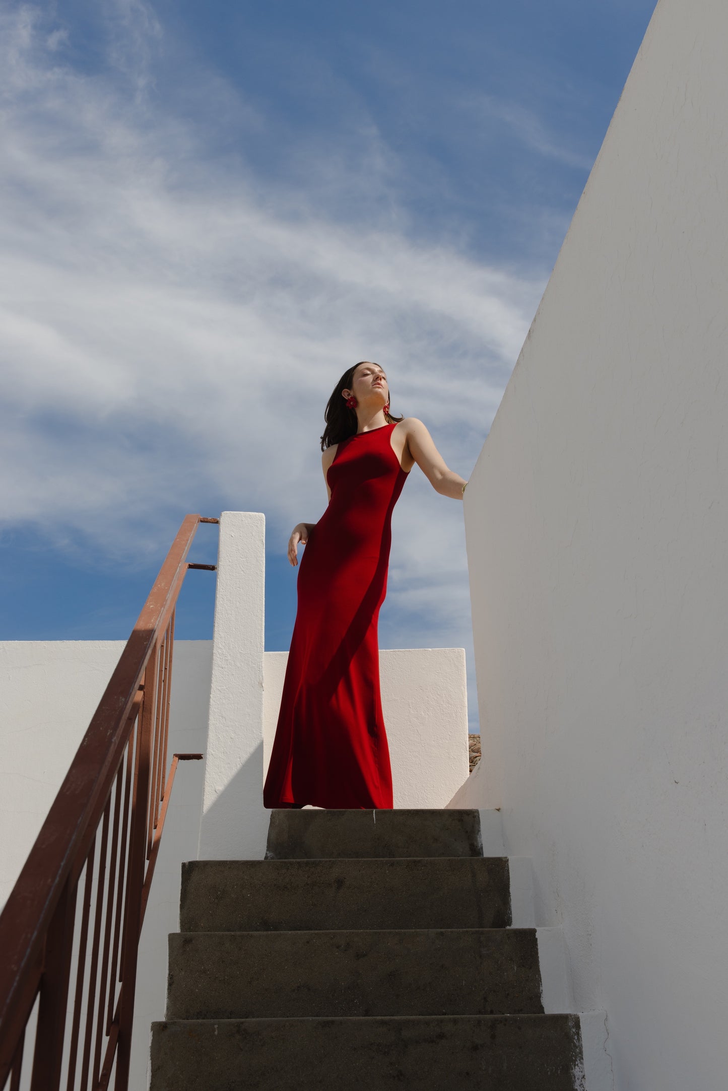 The bamboo maxi dress - red