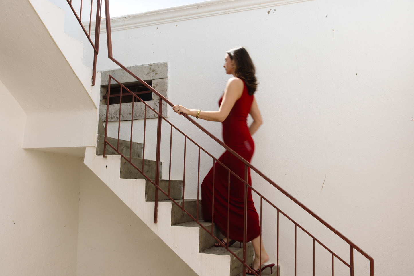 The bamboo maxi dress - red