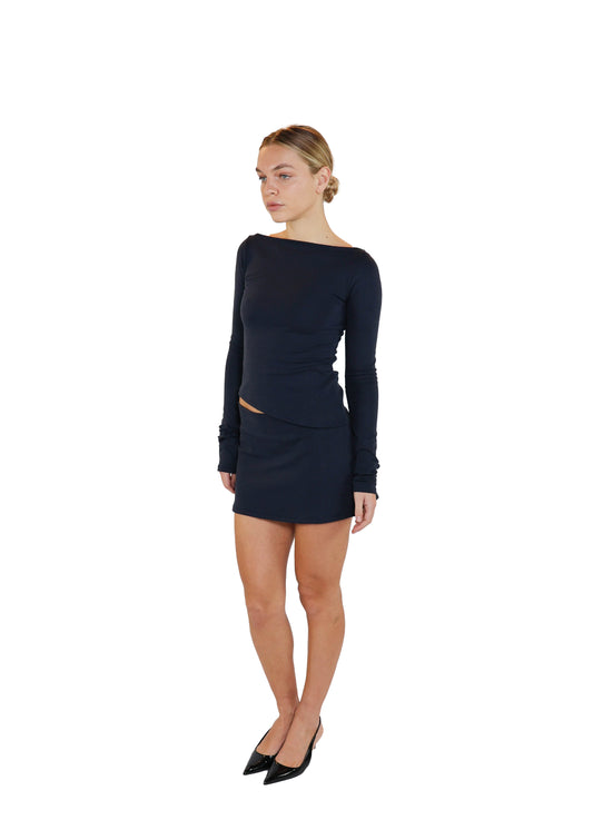 THE HEAVY LONGSLEEVE TOP - DARK BLUE