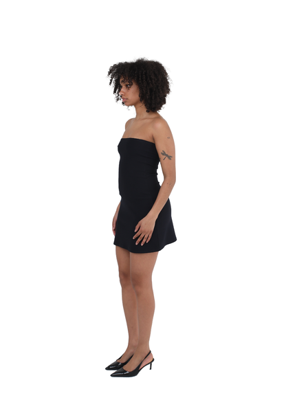 THE STRAPLESS DRESS - DARK BLUE