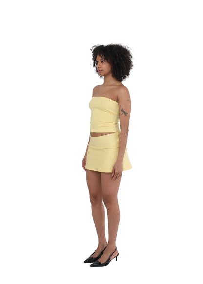 THE STRAPLESS TOP - BUTTER YELLOW