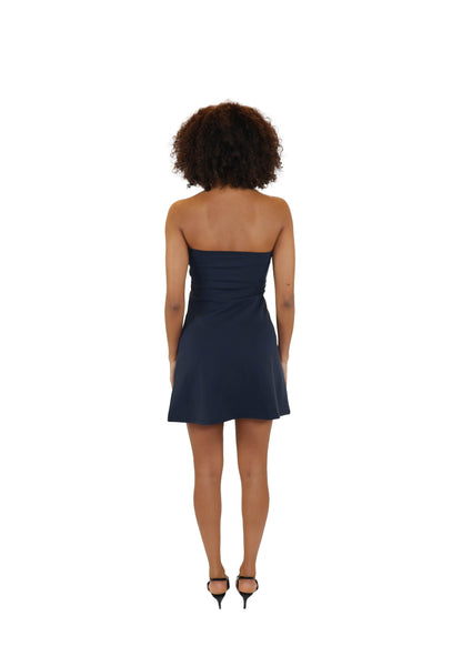 THE STRAPLESS DRESS - DARK BLUE