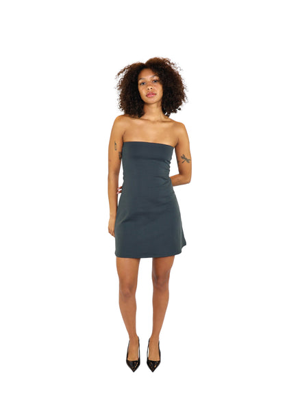 THE STRAPLESS DRESS - GREY