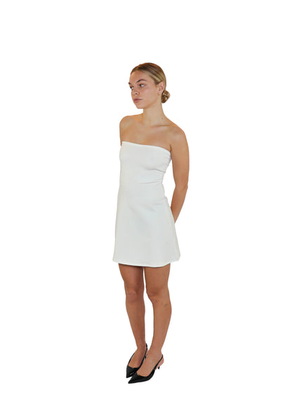 THE STRAPLESS DRESS - WHITE